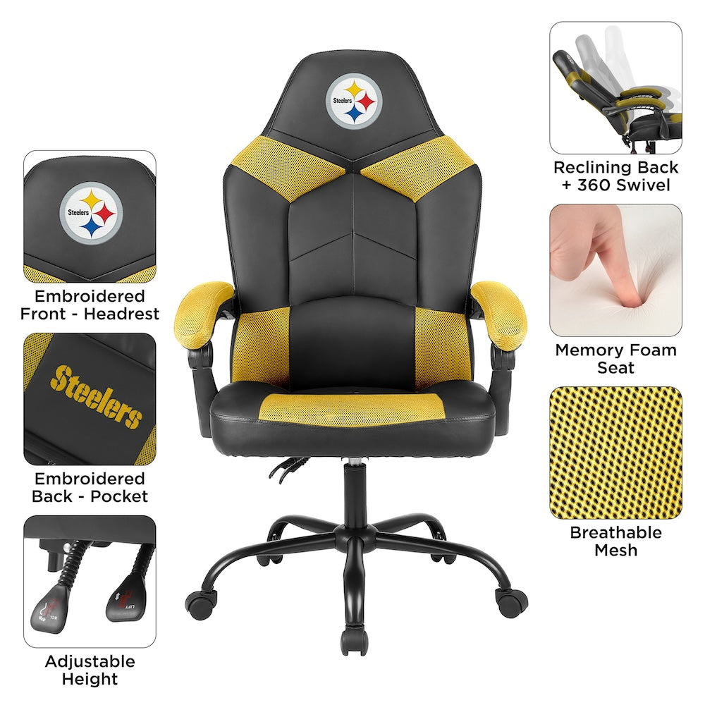 Pittsburgh Steelers Office Gamer Chair Features