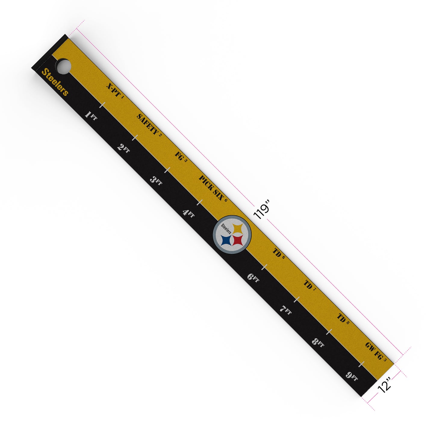 Pittsburgh Steelers putting green mat Dimensions