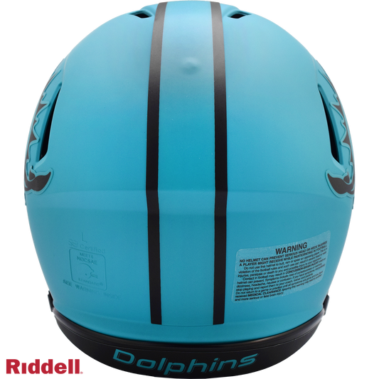 Miami Dolphins authentic rave full size football helmet BACK
