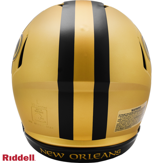 New Orleans Saints authentic rave full size football helmet BACK