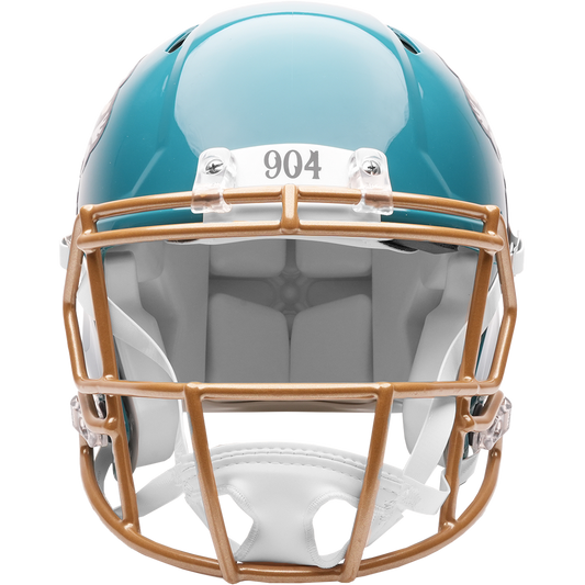 Jacksonville Jaguars authentic 2026 Rivalries Alternate full size helmet front view