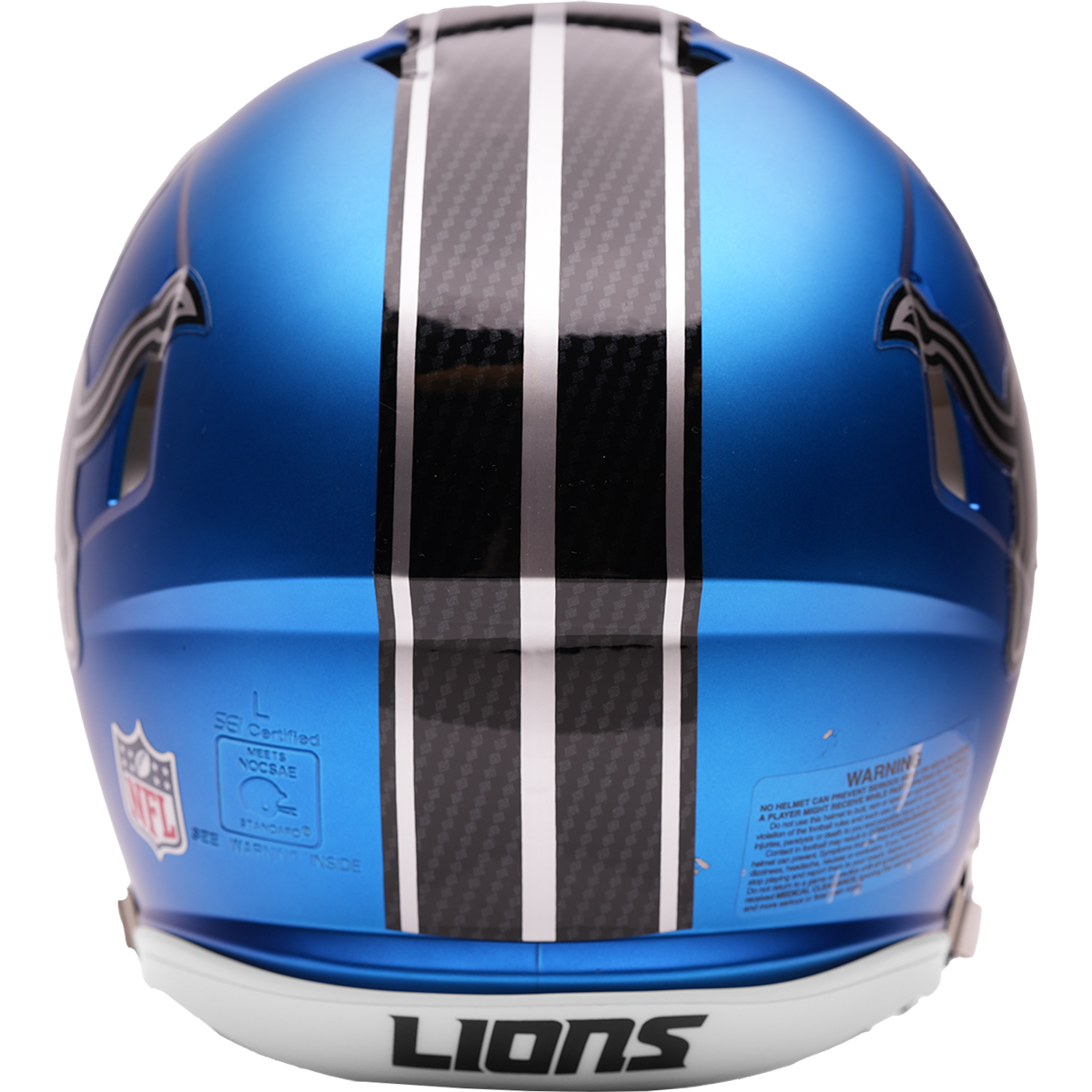 Detroit Lions authentic 2026 Rivalries Alternate full size helmet back view