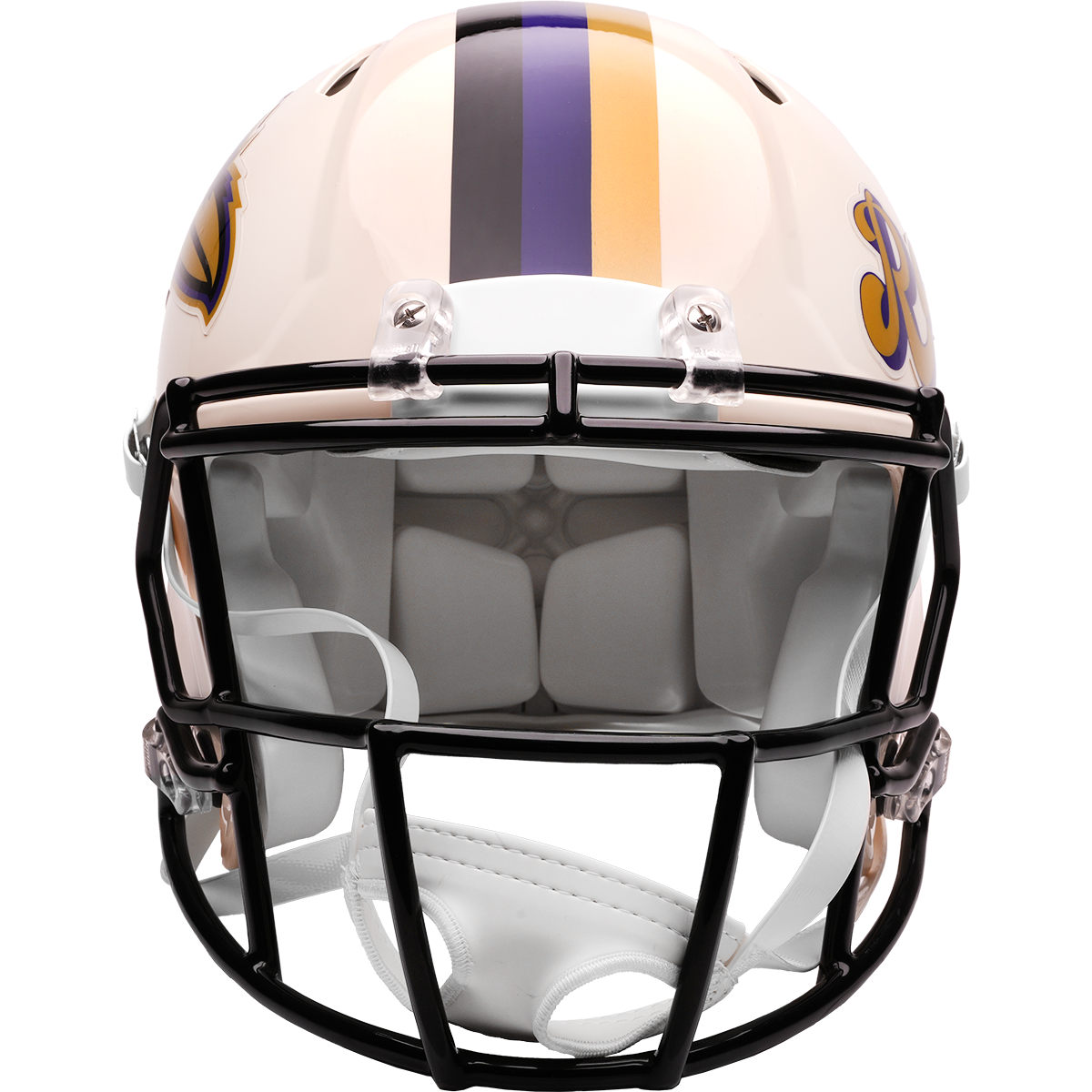 Baltimore Ravens Riddell Speed Retro Authentic Helmet – front facemask view