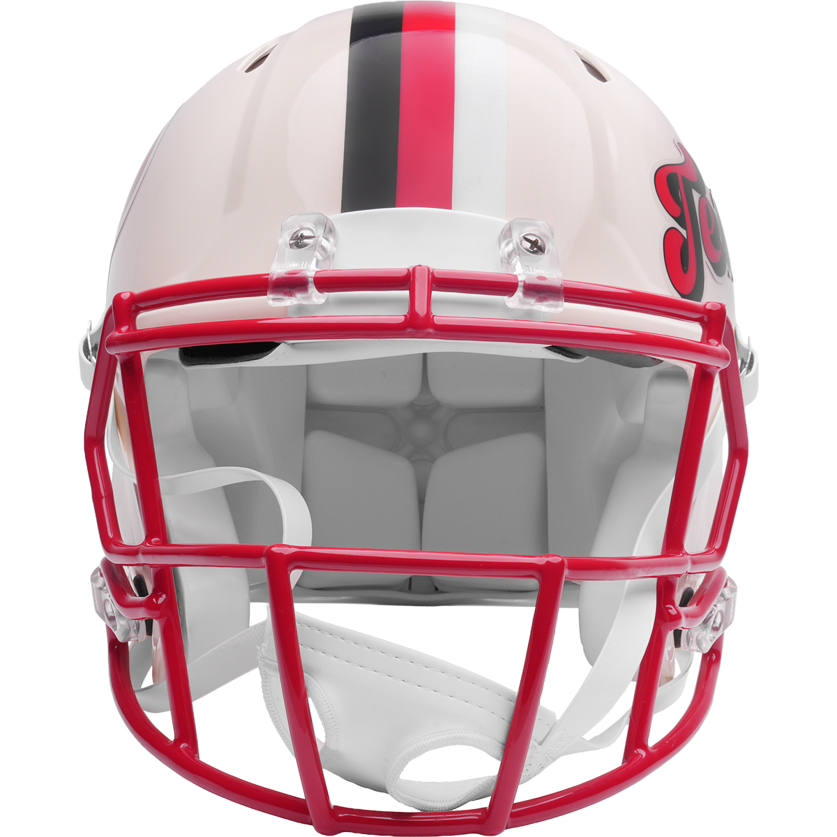 Houston Texans Riddell Speed Retro Authentic Helmet – front facemask view