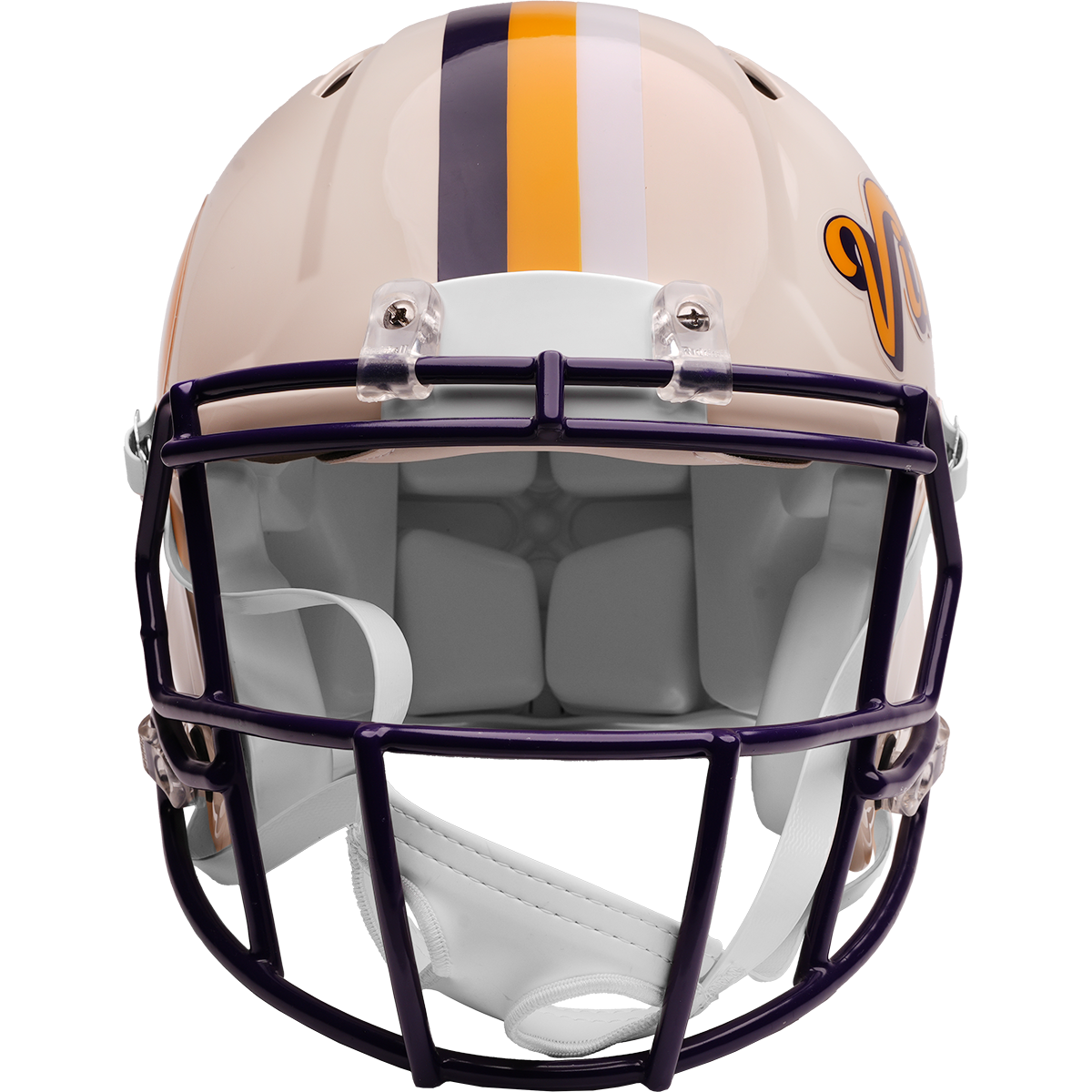 Minnesota Vikings Riddell Speed Retro Authentic Helmet – front facemask view