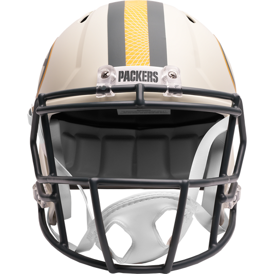 Green Bay Packers full size 2026 Rivalries Alternate replica helmet front view