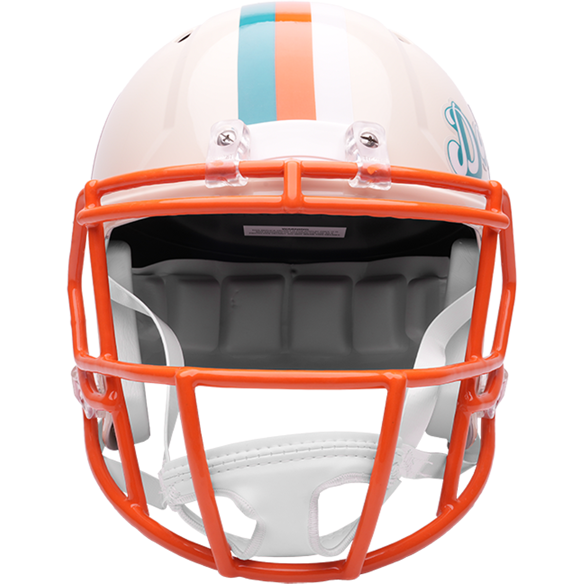 Miami Dolphins Riddell Speed Retro Replica Helmet – front facemask view