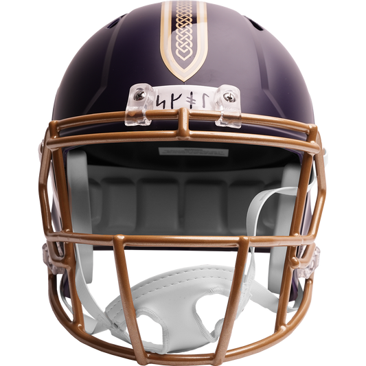 Minnesota Vikings full size 2026 Rivalries Alternate replica helmet front view