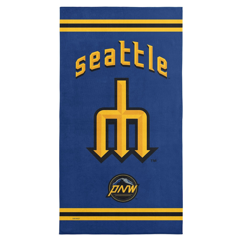 Seattle Mariners color block beach towel