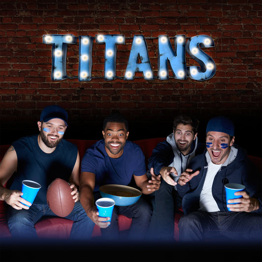 Tennessee Titans lighted metal man cave sign