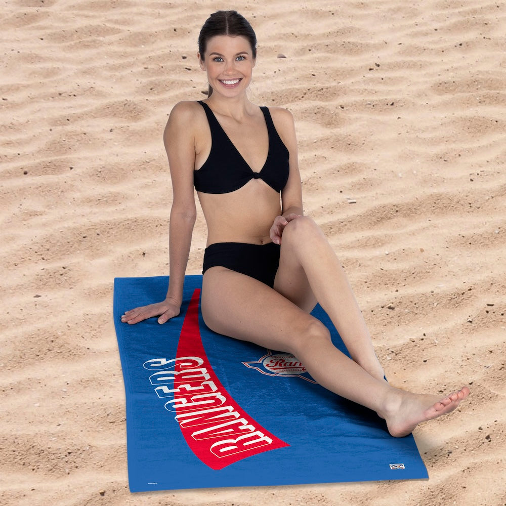 Texas Rangers CC throwback beach towel