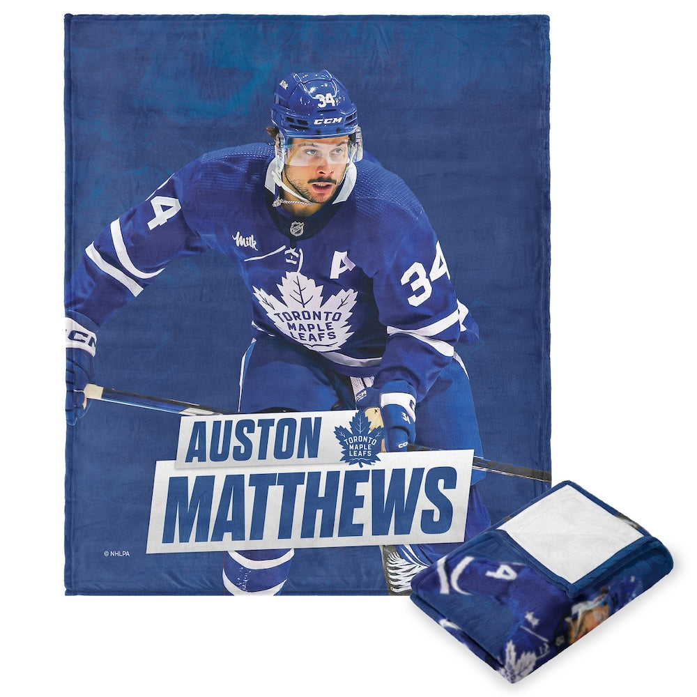 Toronto Maple Leafs Auston Matthews silk touch throw blanket