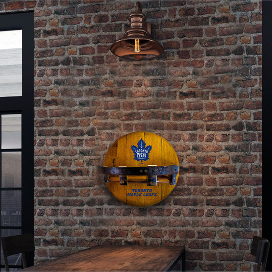Toronto Maple Leafs whiskey barrel shelf lifestyle