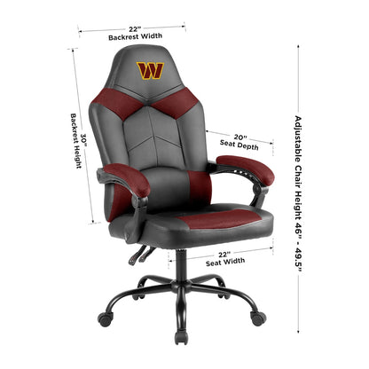 Washington Commanders Office Gamer Chair Dimensions