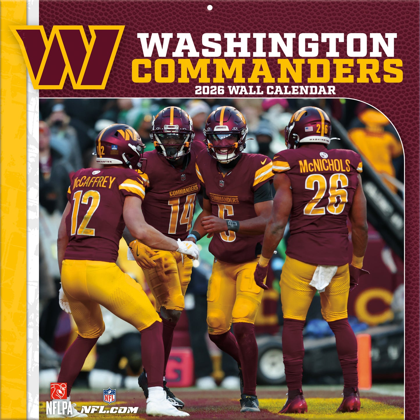 Washington Commanders Team Photos Wall Calendar