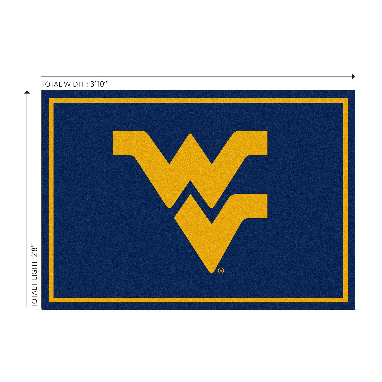 West Virginia Mountaineers Welcome Mat Dimensions