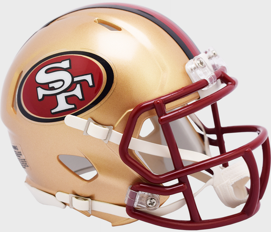 San Francisco 49ers throwback mini helmet