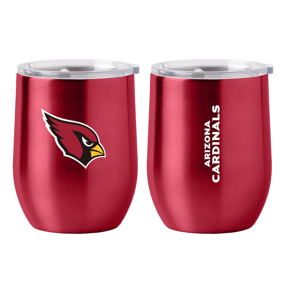 Arizona Cardinals stainless steel curved drink tumbler