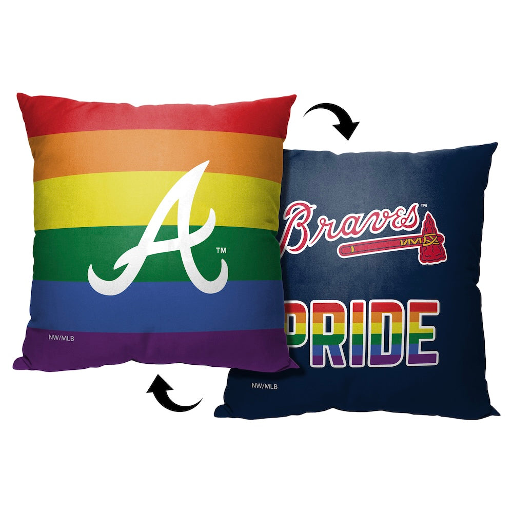 Atlanta Braves PRIDE throw pillow