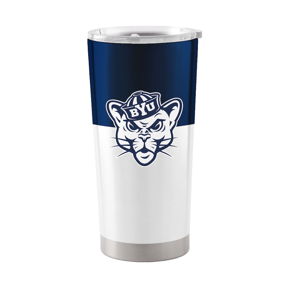 BYU Cougars 20 oz color block travel tumbler