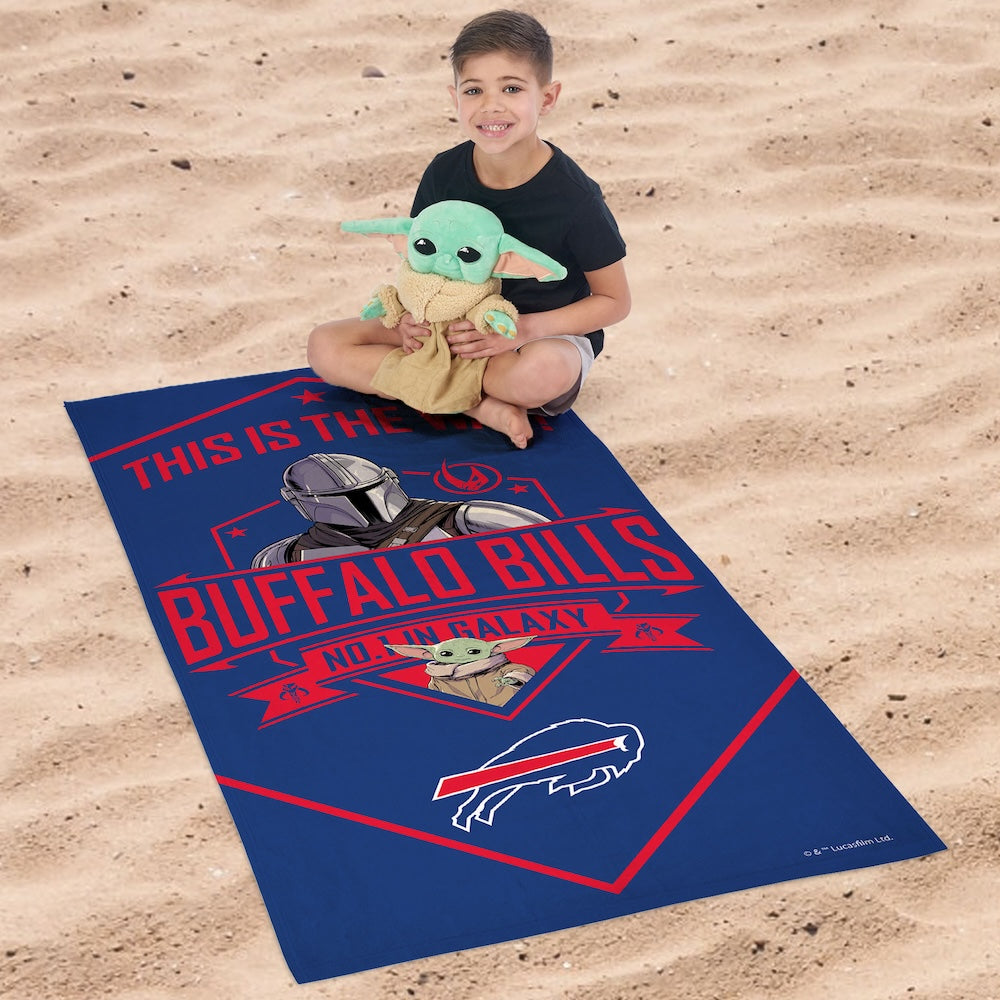 Buffalo Bills Baby Yoda Hugger and Towel 1