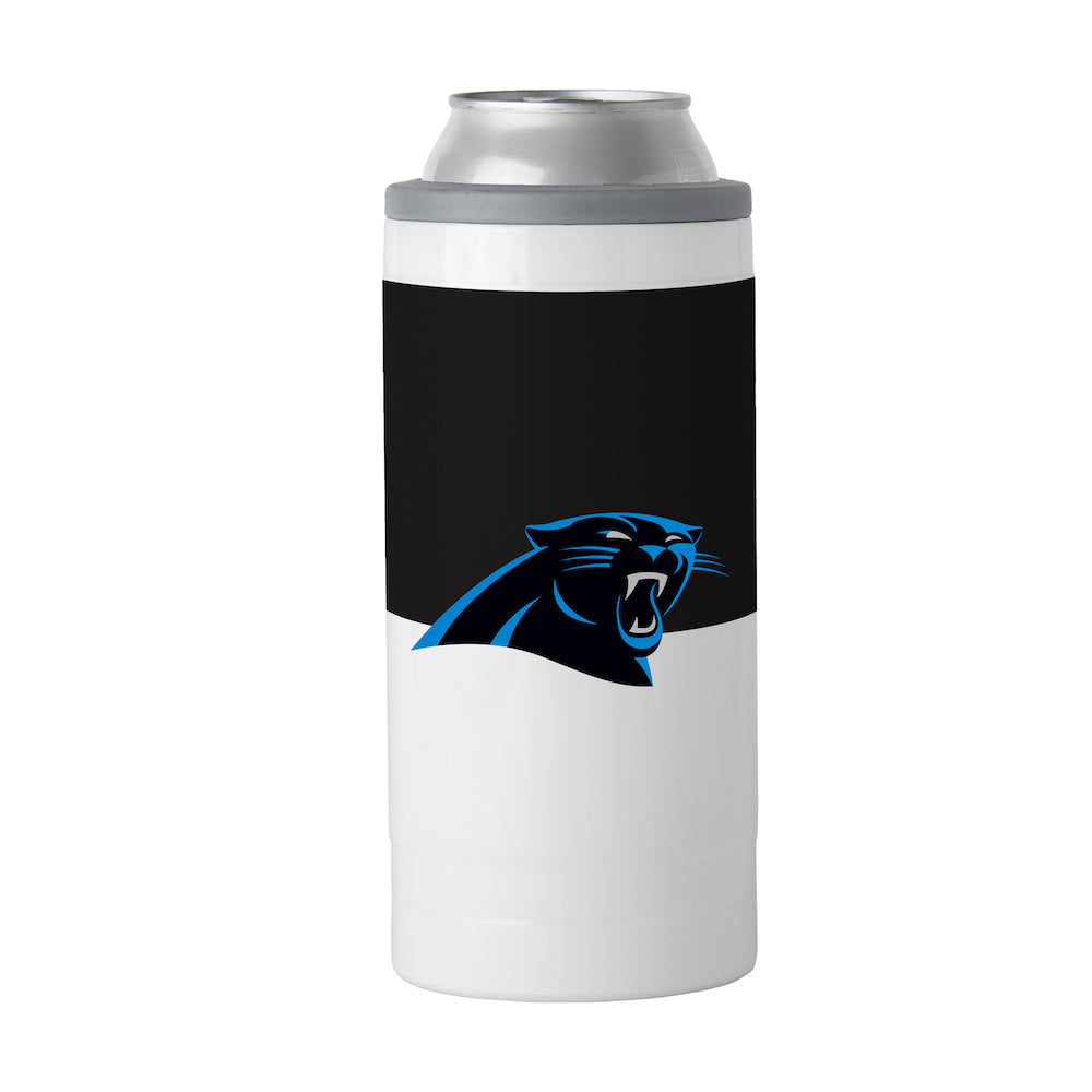 Carolina Panthers colorblock slim can coolie