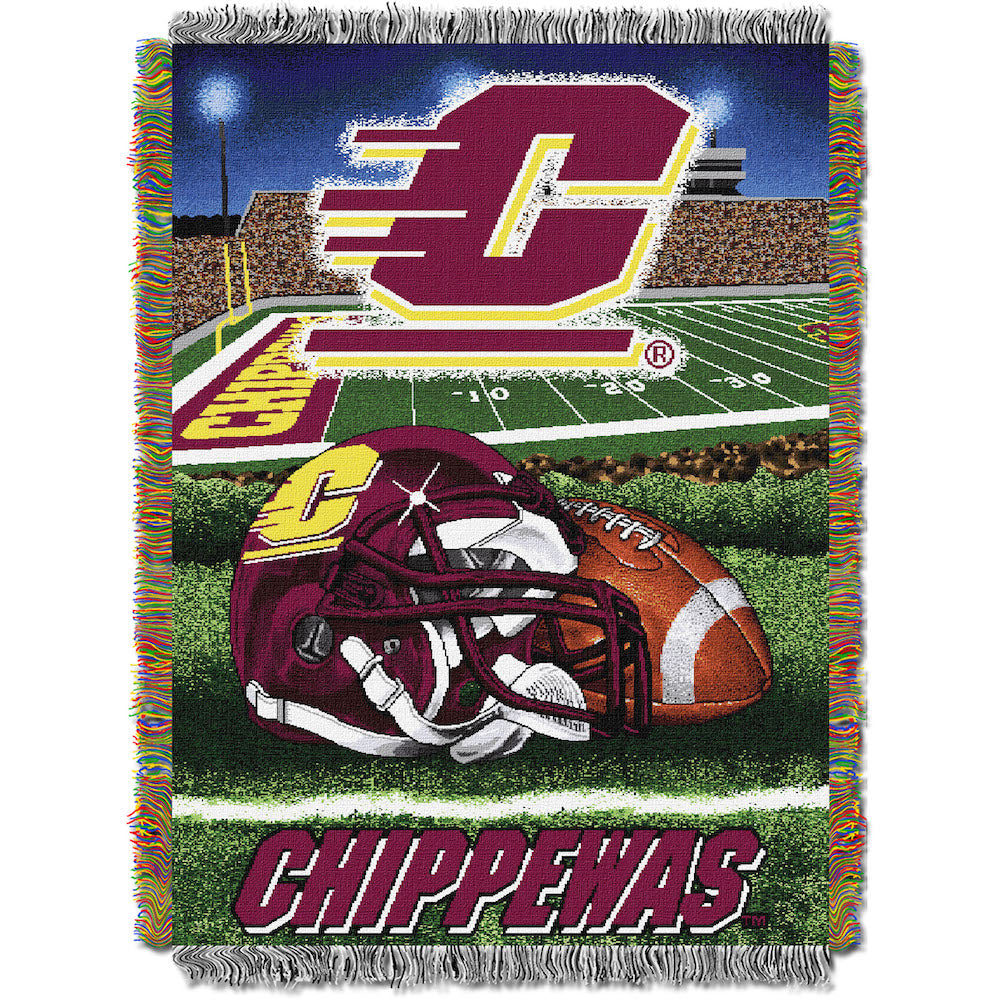 Central Michigan Chippewas woven home field tapestry