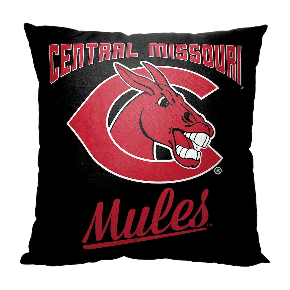 Central Missouri Mules OFFICIAL throw pillow