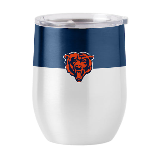 Chicago Bears color block curved drink tumbler