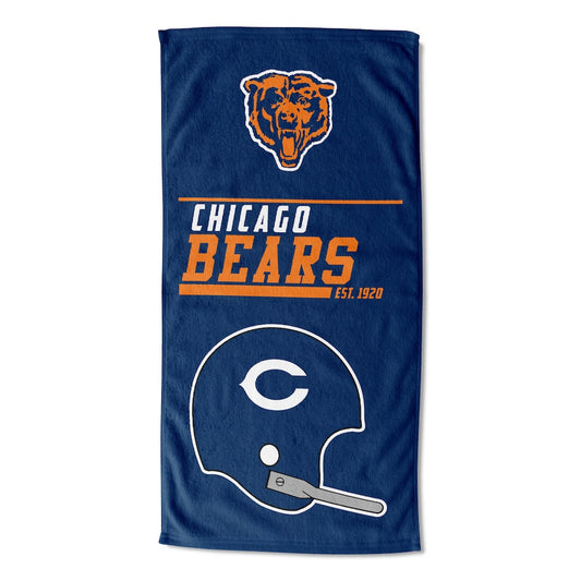Chicago Bears color block beach towel