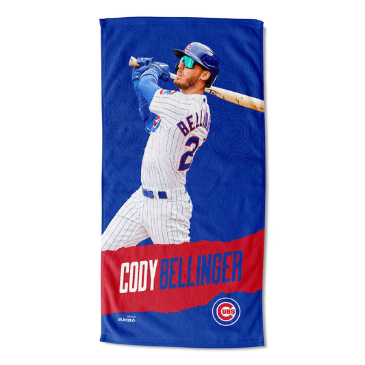 Chicago Cubs color block beach towel