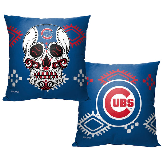 Chicago Cubs CANDY SKULL throw pillow