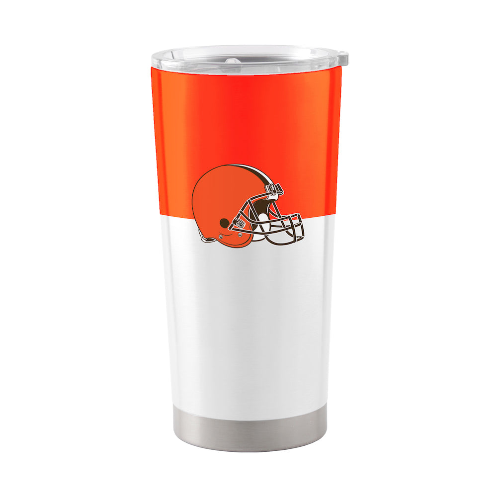 Cleveland Browns 20 oz color block travel tumbler
