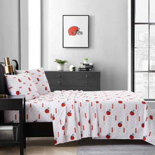 Cleveland Browns queen full sheet set
