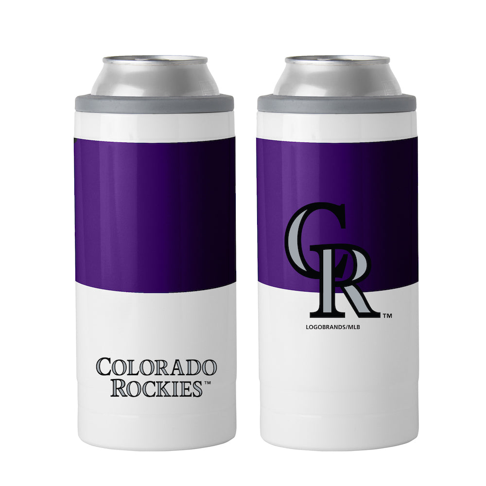 Colorado Rockies colorblock slim can coolie