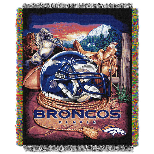 Denver Broncos woven home field tapestry