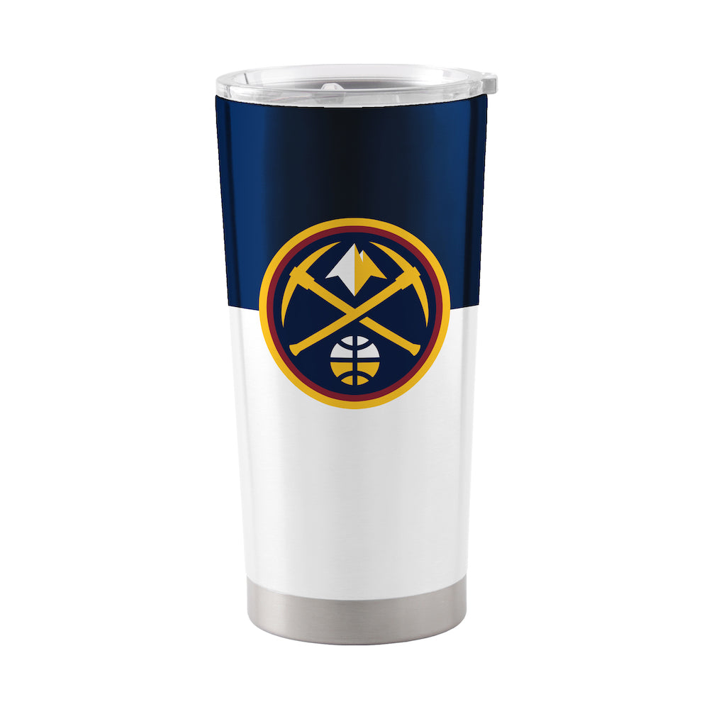Denver Nuggets 20 oz color block travel tumbler