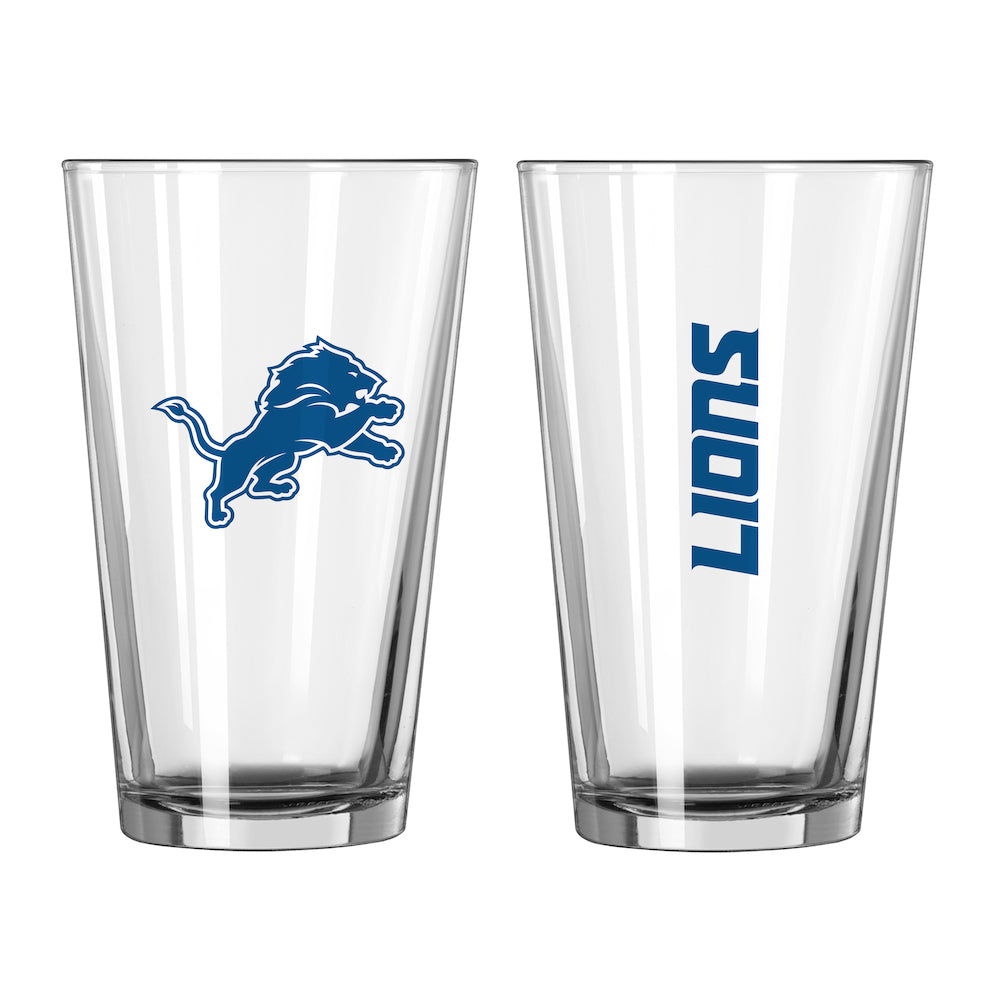 Detroit Lions 16oz. Crackle Pint Glass