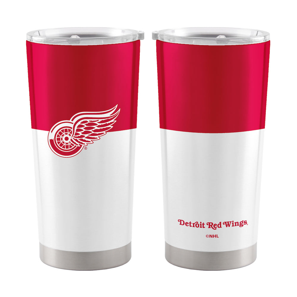 Detroit Red Wings 20 oz color block travel tumbler