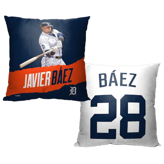 Detroit Tigers Javier Baez throw pillow
