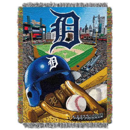 Detroit Tigers woven home field tapestry
