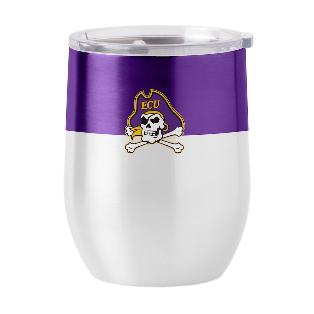 East Carolina Pirates color block curved drink tumbler