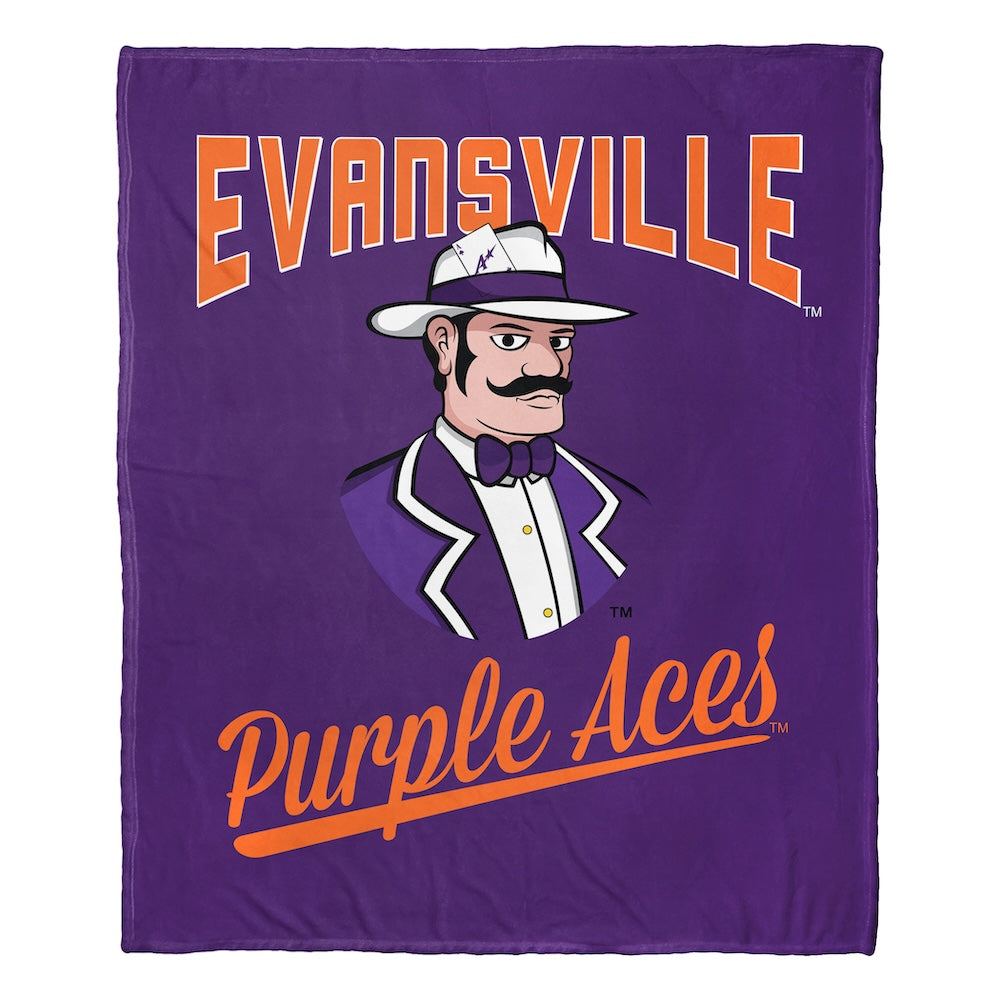 Evansville Purple Aces official silk touch throw blanket
