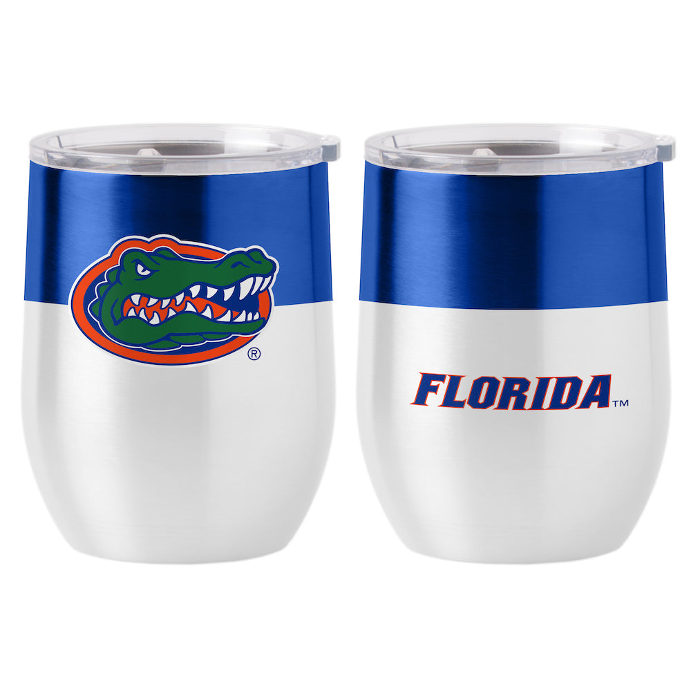 Florida Gators color block curved drink tumbler