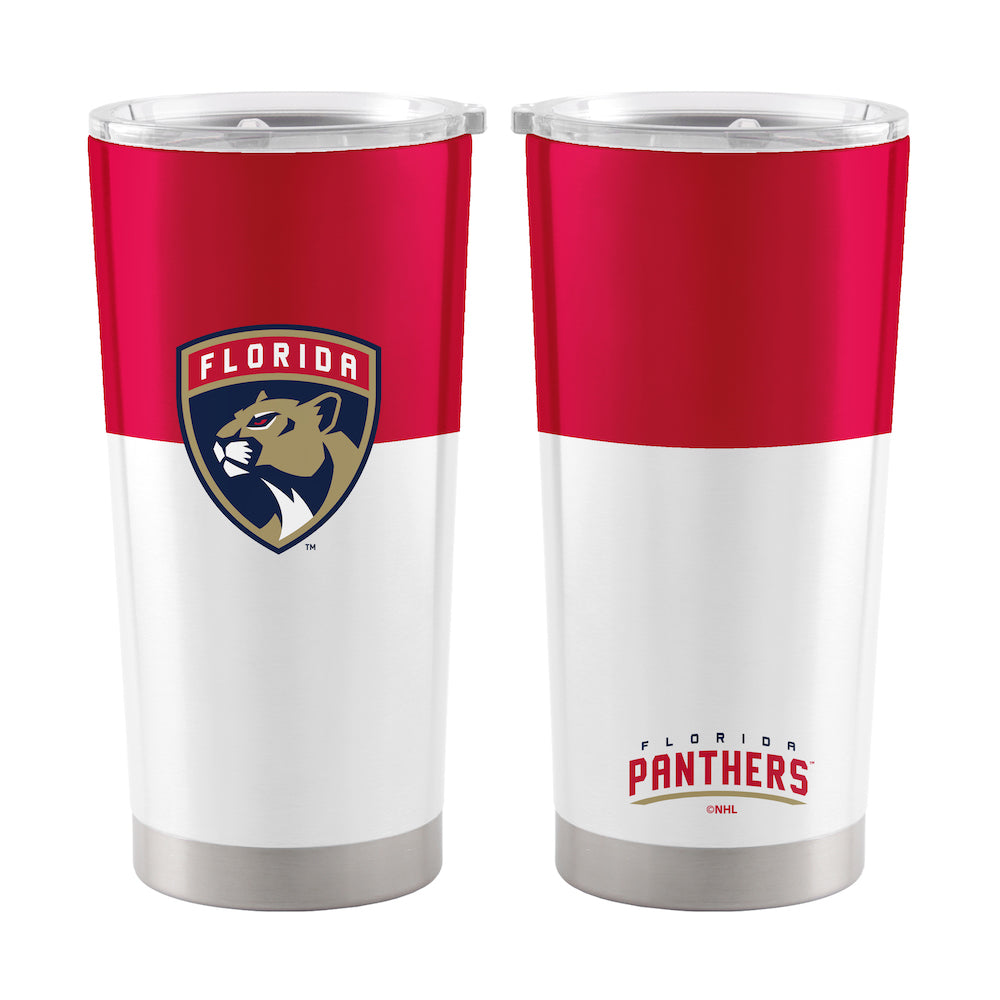 Florida Panthers 20 oz color block travel tumbler