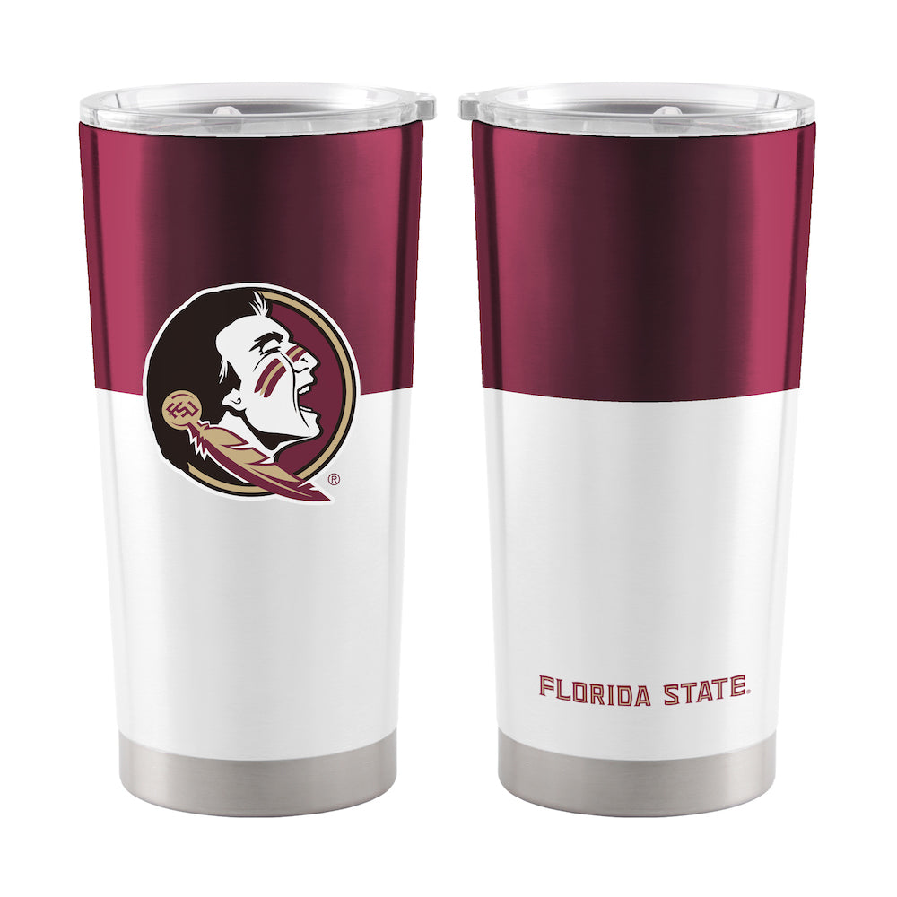 Florida State Seminoles 20 oz color block travel tumbler