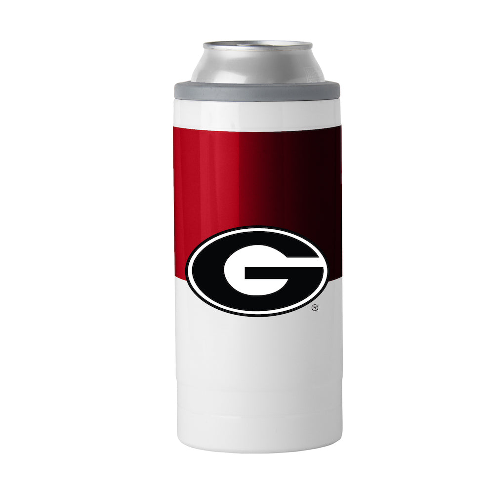 Georgia Bulldogs colorblock slim can coolie