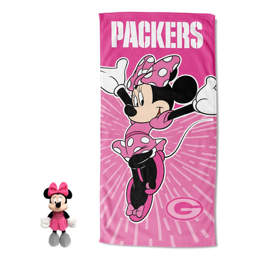 Green Bay Packers Minnie Mouse Hugger and Towel