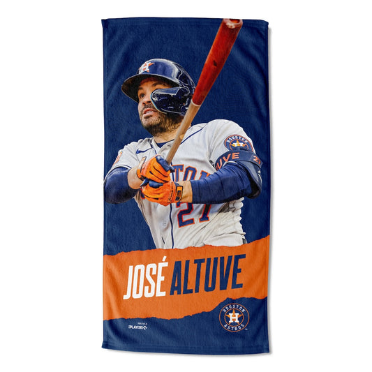 Houston Astros color block beach towel
