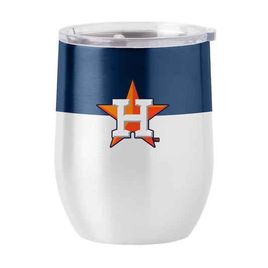 Houston Astros color block curved drink tumbler